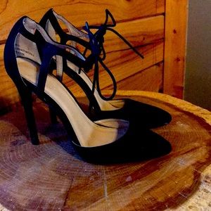 Only worn twice!!! Black Suede Heels